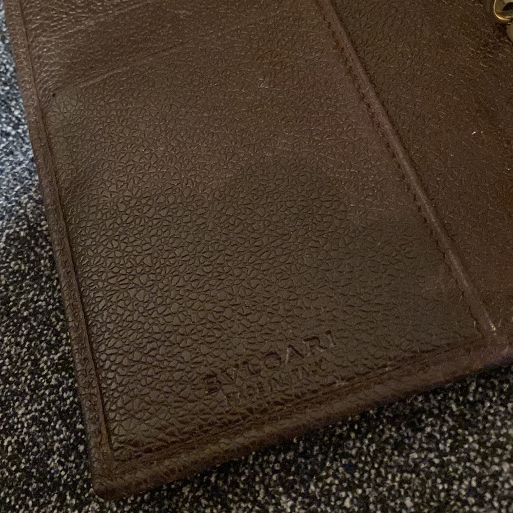 Bulgari Brown Leather Wallet - Picture 4 of 5